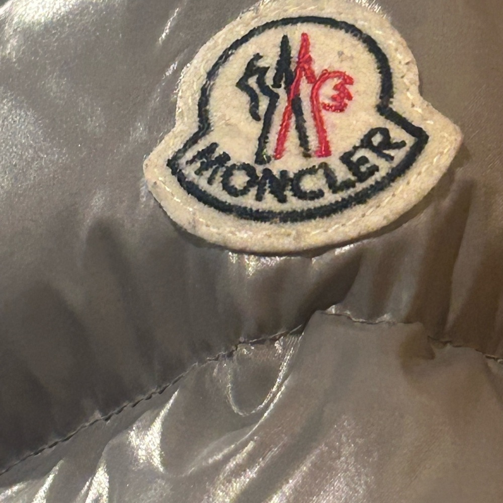Moncler Shiny Gray Puffer Coat - Picture 4 of 7